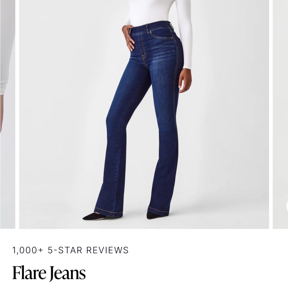 Spanx Flare Midnight Shade Jeans L NWT
